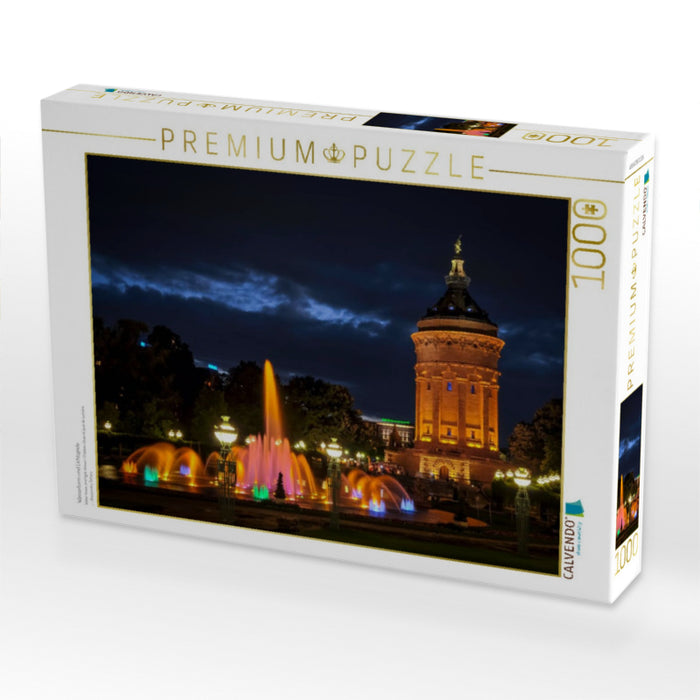 Wasserturm und Lichtspiele - CALVENDO Foto-Puzzle'