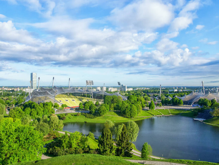 Blick auf den Olympiasee und das Stadion - CALVENDO Foto-Puzzle'