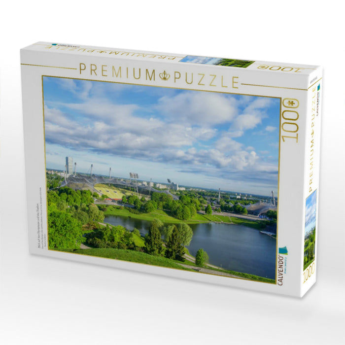 Blick auf den Olympiasee und das Stadion - CALVENDO Foto-Puzzle'