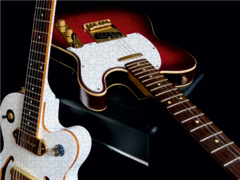 Electric guitars with combo - CALVENDO photo puzzle 