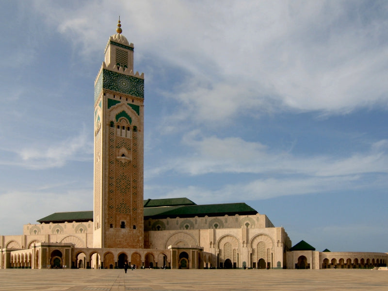 Drittgrößte Moschée mit 200 m hohem Minarett, Casablanca 1000 Teile Puzzle quer - CALVENDO Foto-Puzzle'