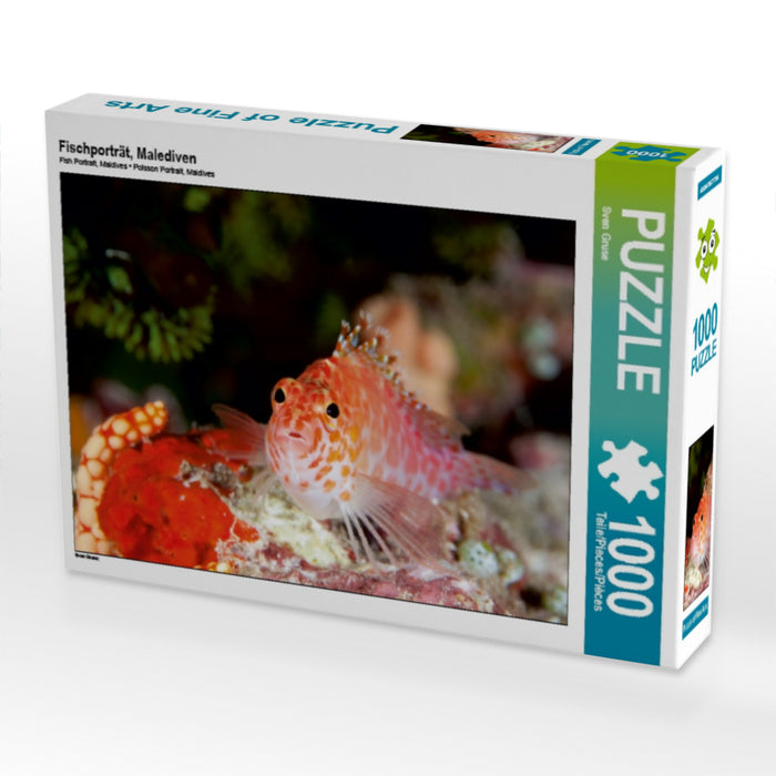 Fischporträt, Malediven 1000 Teile Puzzle quer - CALVENDO Foto-Puzzle'