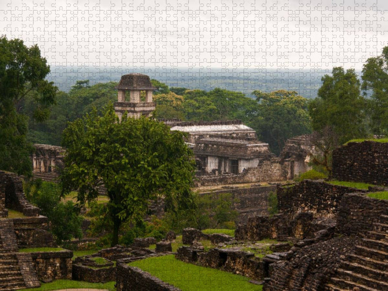 Palenque, Tempel im Regenwald - CALVENDO Foto-Puzzle'