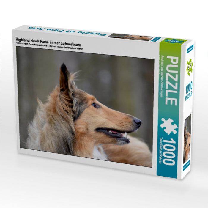 Highland Hawk Fame immer aufmerksam 1000 Teile Puzzle quer - CALVENDO Foto-Puzzle'