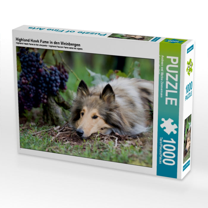 Highland Hawk Fame in den Weinbergen 1000 Teile Puzzle quer - CALVENDO Foto-Puzzle'