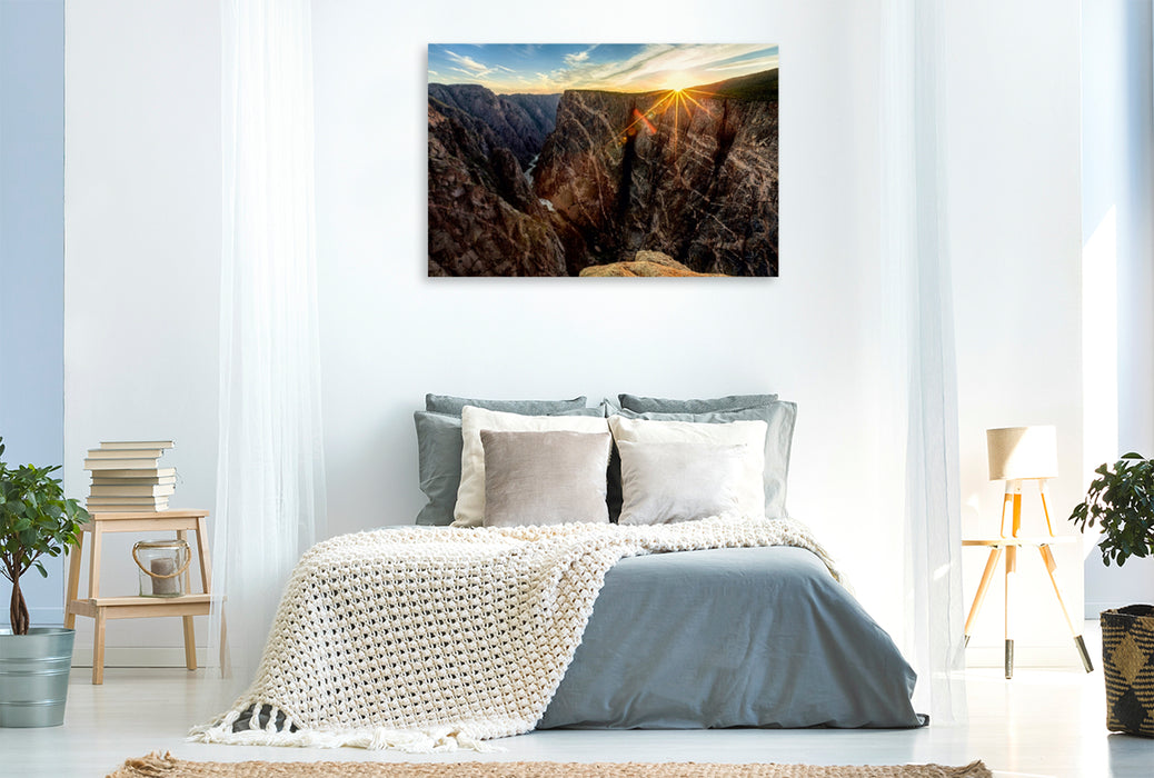 Premium Textil-Leinwand Premium Textil-Leinwand 120 cm x 80 cm quer Black Canyon of the Gunnison Nationalpark, Colorado