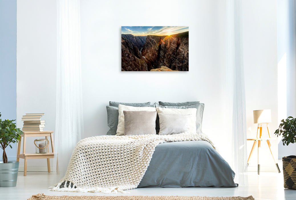 Premium Textil-Leinwand Premium Textil-Leinwand 120 cm x 80 cm quer Black Canyon of the Gunnison Nationalpark, Colorado