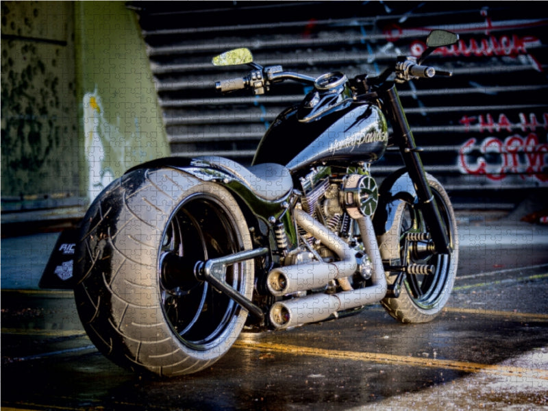 Harley-Davidson Custom Softail Slim S 300 1000 Teile Puzzle quer - CALVENDO Foto-Puzzle'
