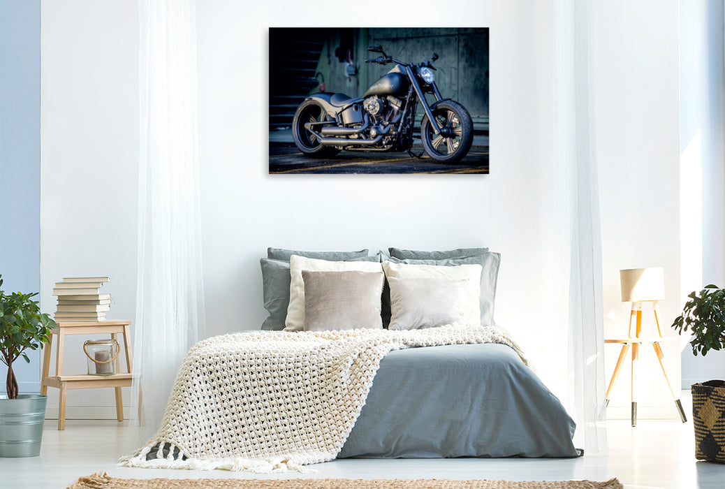Premium Textil-Leinwand Premium Textil-Leinwand 120 cm x 80 cm quer Ein Motiv aus dem Kalender Harley-Davidson Custombikes