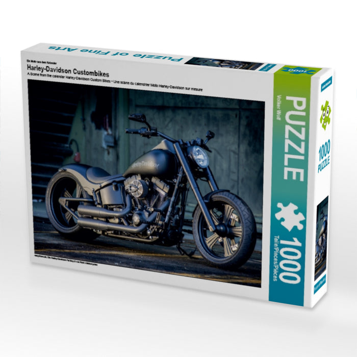 Motos custom Harley-Davidson - Puzzle photo CALVENDO 