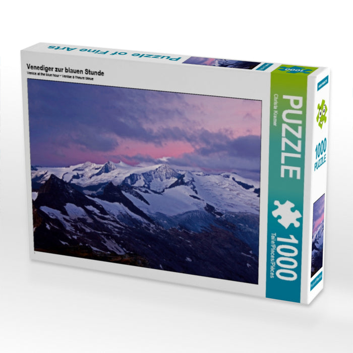 Venediger zur blauen Stunde 1000 Teile Puzzle quer - CALVENDO Foto-Puzzle'