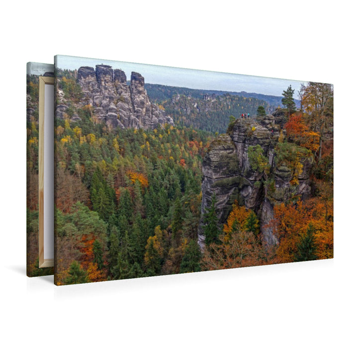 Premium Textil-Leinwand Im Elbsandsteingebirge