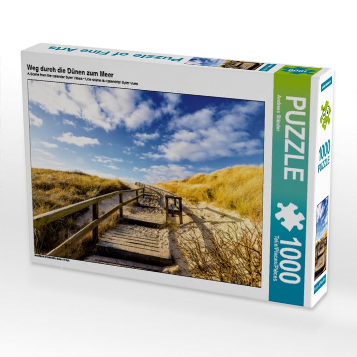 Weg durch die Dünen zum Meer 1000 Teile Puzzle quer - CALVENDO Foto-Puzzle'