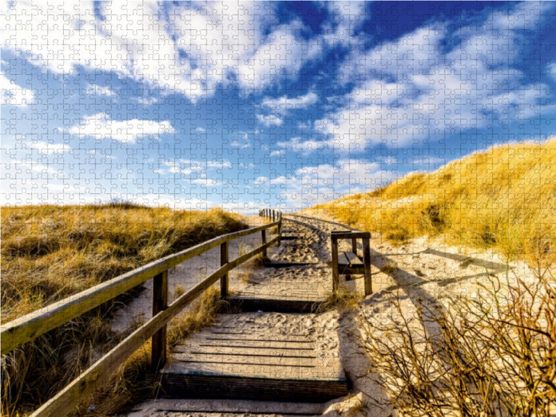 Weg durch die Dünen zum Meer 1000 Teile Puzzle quer - CALVENDO Foto-Puzzle'