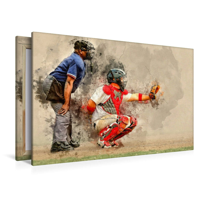 Premium Textil-Leinwand Baseball