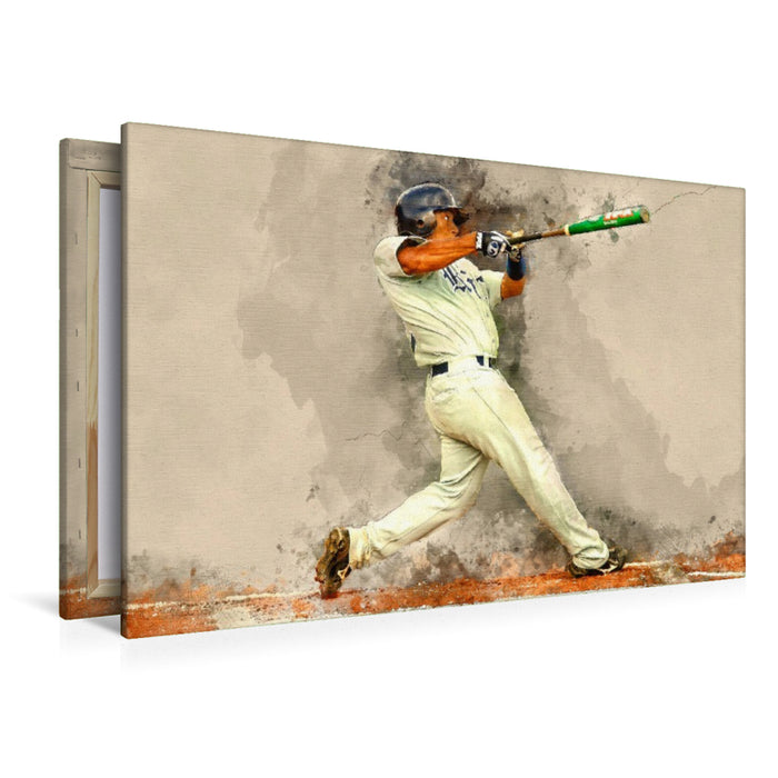 Premium Textil-Leinwand Baseball