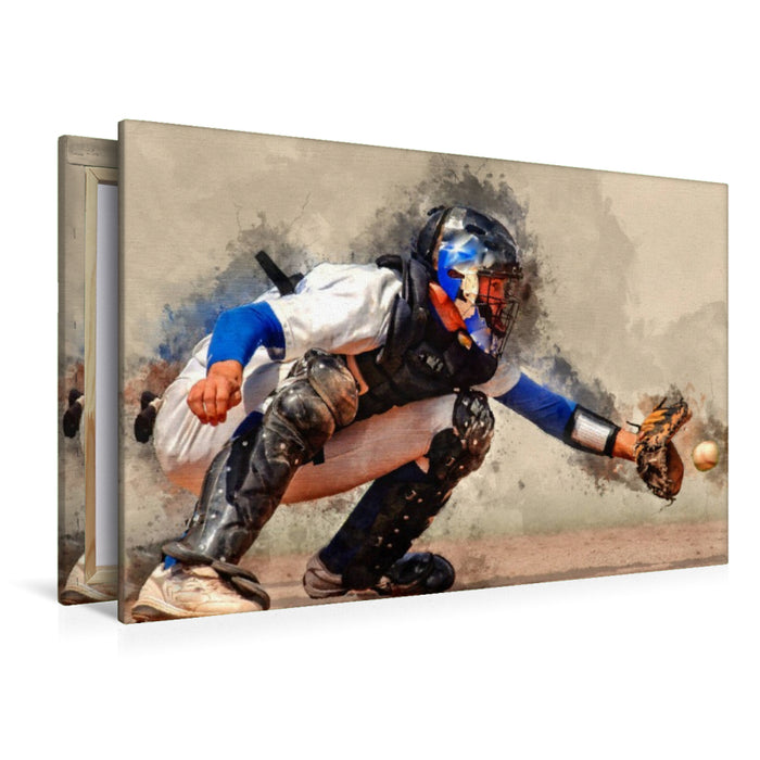 Premium Textil-Leinwand Baseball