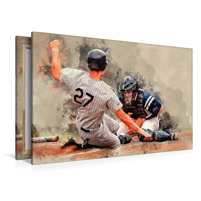 Premium Textil-Leinwand Baseball