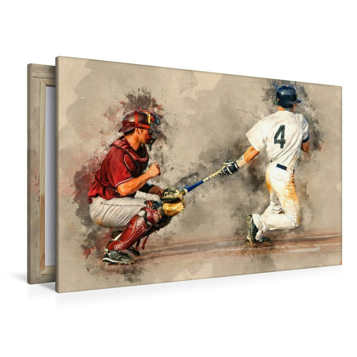 Premium Textil-Leinwand Baseball