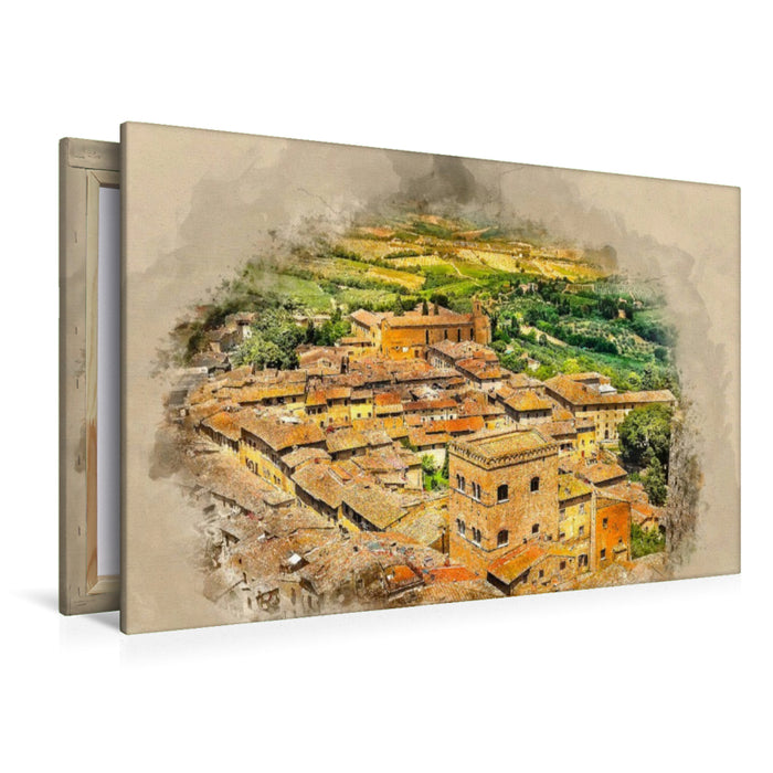Premium Textil-Leinwand Toskana