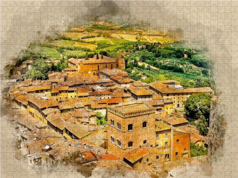 Toskana 1000 Teile Puzzle quer - CALVENDO Foto-Puzzle'