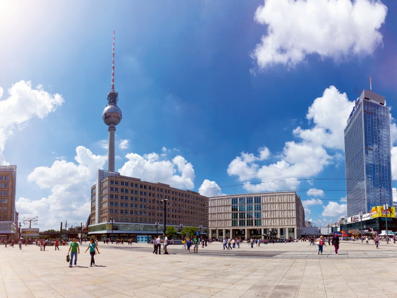 Der Alex! – Blick auf den Alexanderplatz und dem Berliner Wahrzeichen, dem Fernsehturm. 1000 Teile Puzzle quer - CALVENDO Foto-Puzzle'