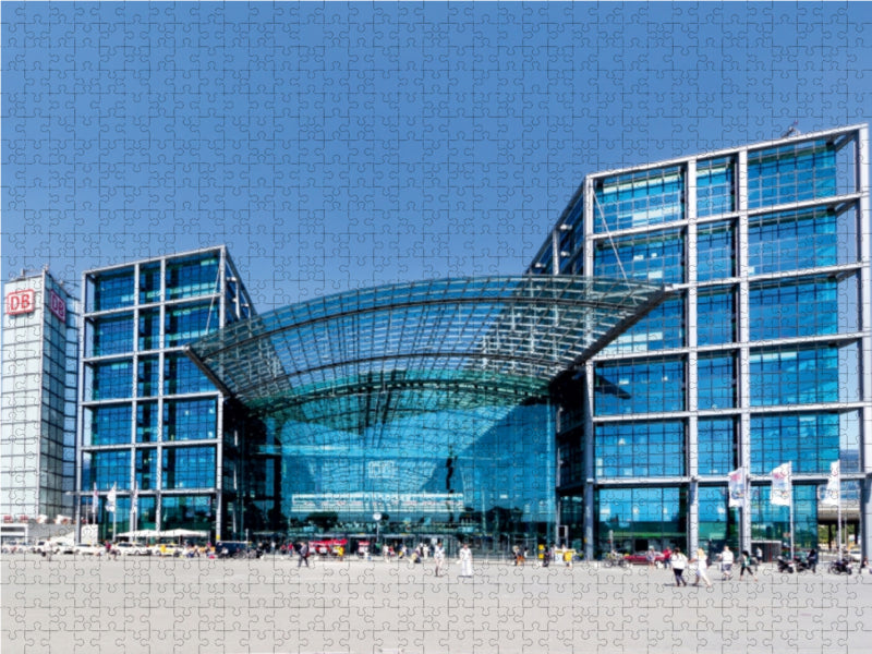 Hauptstadt Hauptbahnhof – Der 2006 eingeweihte Berliner Hauptbahnhof gilt als einer der modernsten seiner Art. 1000 Teile Puzzle quer - CALVENDO Foto-Puzzle'