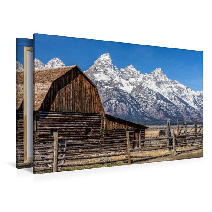 Premium Textil-Leinwand Mormon Row - Grand Teton