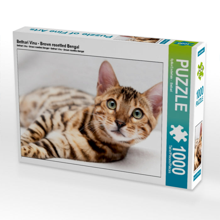 Bethari Vinu - Brown rosetted Bengal 1000 Teile Puzzle quer - CALVENDO Foto-Puzzle'