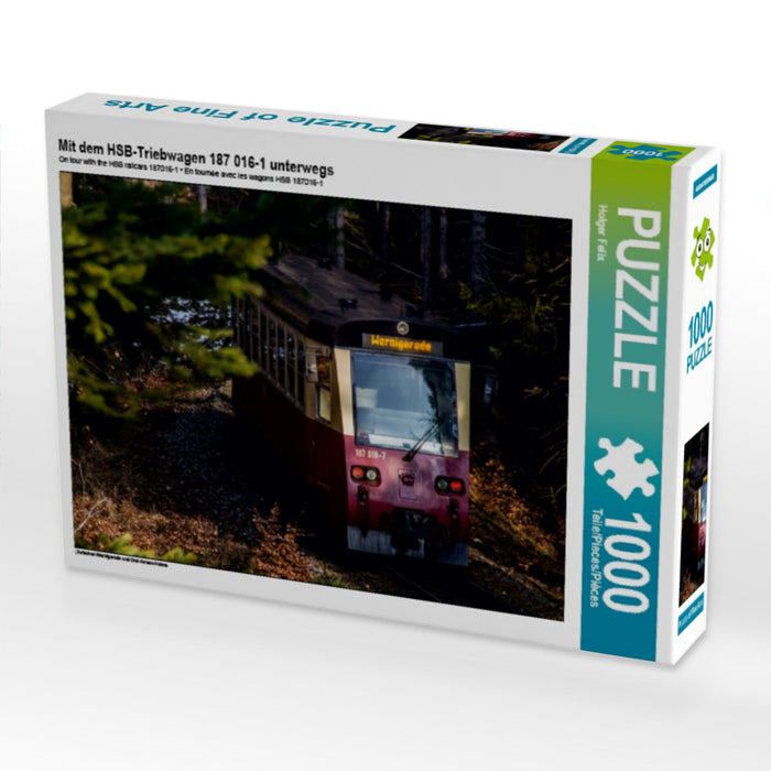 Mit dem HSB-Triebwagen 187 016-1 unterwegs 1000 Teile Puzzle quer - CALVENDO Foto-Puzzle'