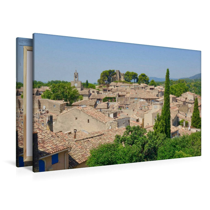 Premium Textil-Leinwand Dorf in der Provence