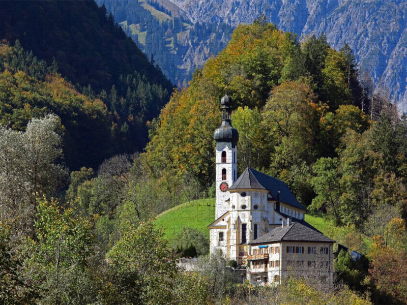 Pfarrkirche Tschagguns - CALVENDO Foto-Puzzle'