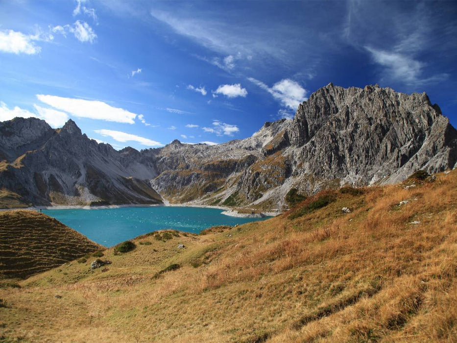 Böser Tritt am Lünersee - CALVENDO Foto-Puzzle'