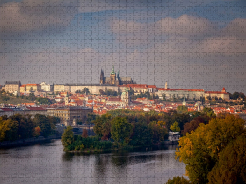 Panorama Prague with Prague Castle - CALVENDO photo puzzle 