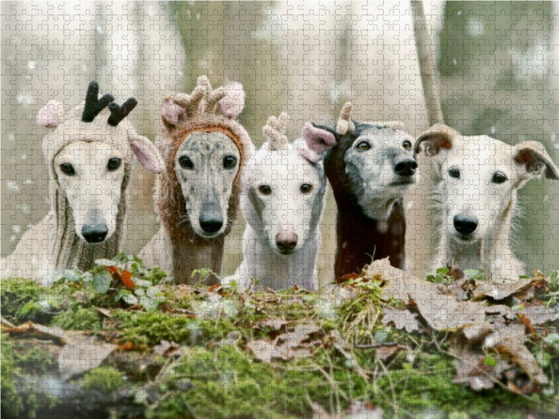 Fröhliche Weihnachten wünscht die ganze Bande 1000 Teile Puzzle quer - CALVENDO Foto-Puzzle'