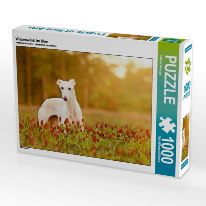 Wiesenwindi im Klee 1000 Teile Puzzle quer - CALVENDO Foto-Puzzle'