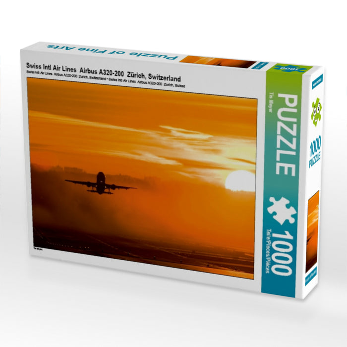 Swiss Intl Air Lines  Airbus A320-200  Zürich, Switzerland 1000 Teile Puzzle quer - CALVENDO Foto-Puzzle'