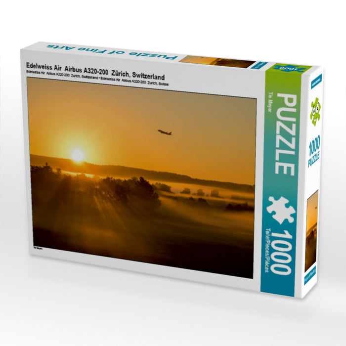 Edelweiss Air  Airbus A320-200  Zürich, Switzerland 1000 Teile Puzzle quer - CALVENDO Foto-Puzzle'