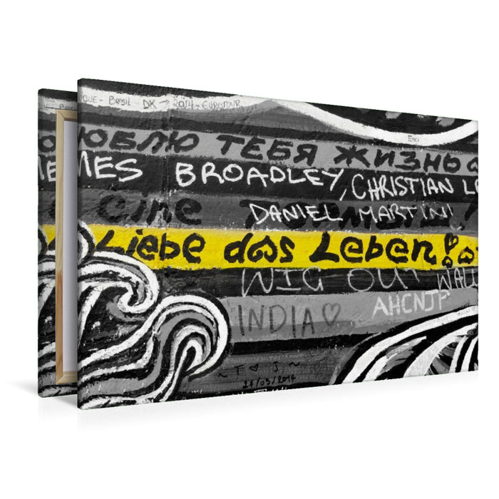 Premium Textil-Leinwand Berlin - East Side Gallery