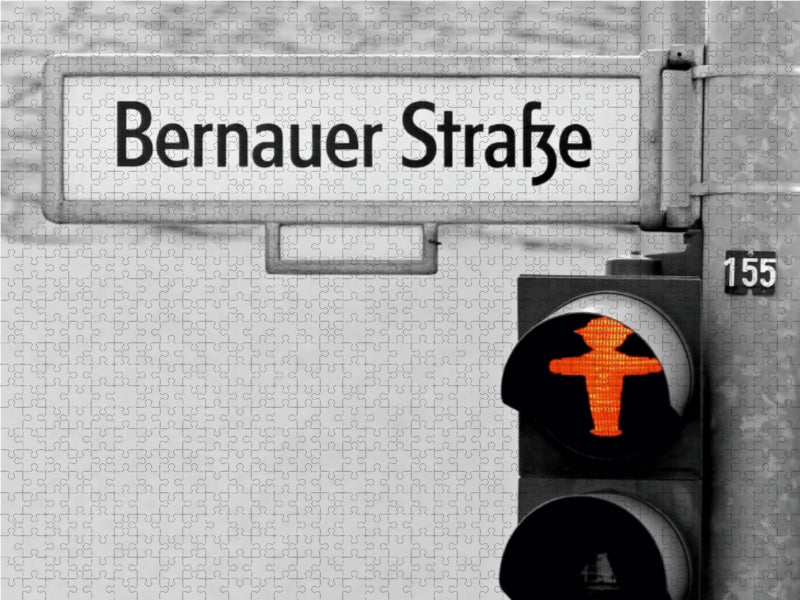 Geschichtsträchtige Straße in Berlin - Bernauer Straße 1000 Teile Puzzle quer - CALVENDO Foto-Puzzle'