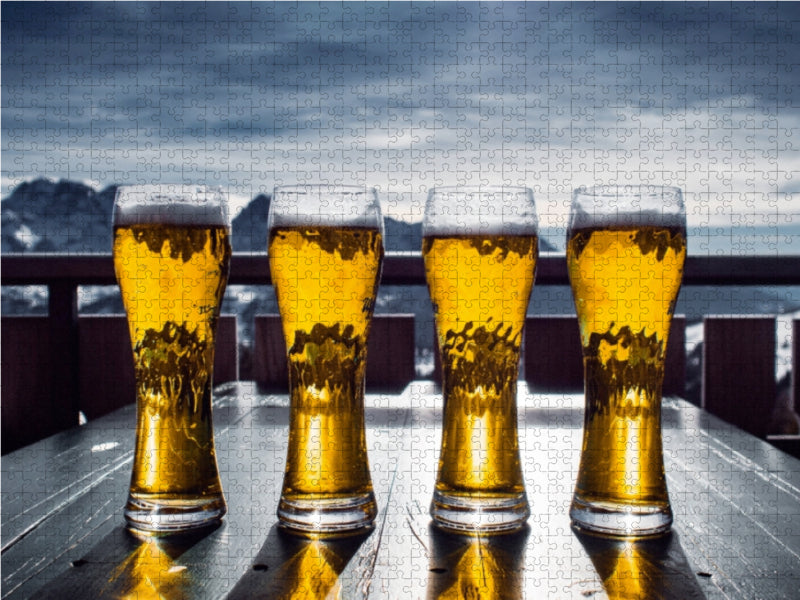 Aprés-Bier... 1000 Teile Puzzle quer - CALVENDO Foto-Puzzle'