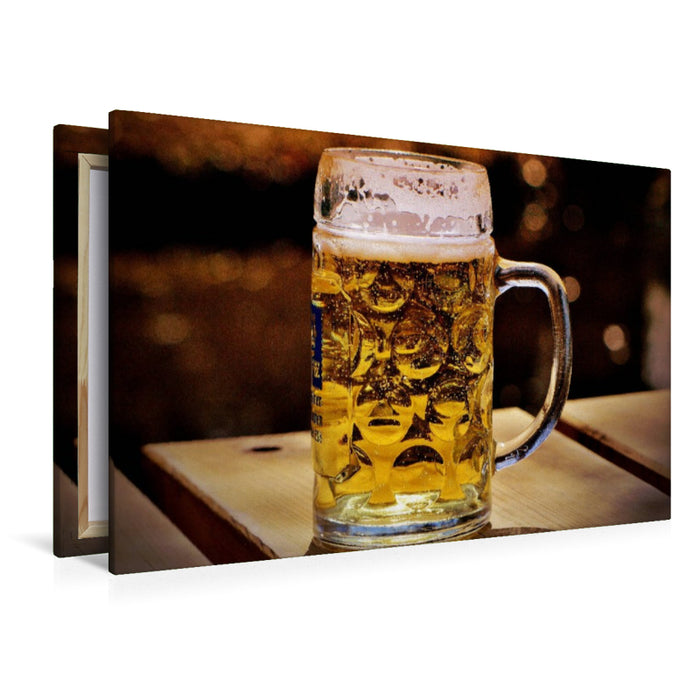 Premium Textil-Leinwand Eine Mass Bier...