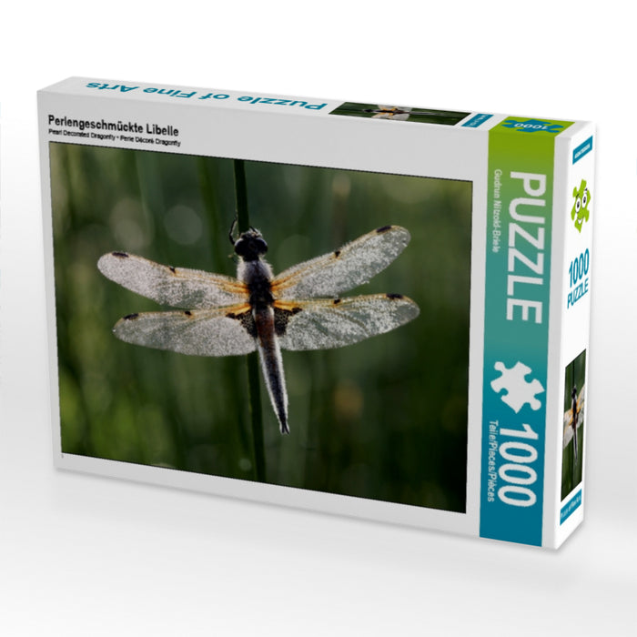 Perlengeschmückte Libelle 1000 Teile Puzzle quer - CALVENDO Foto-Puzzle'