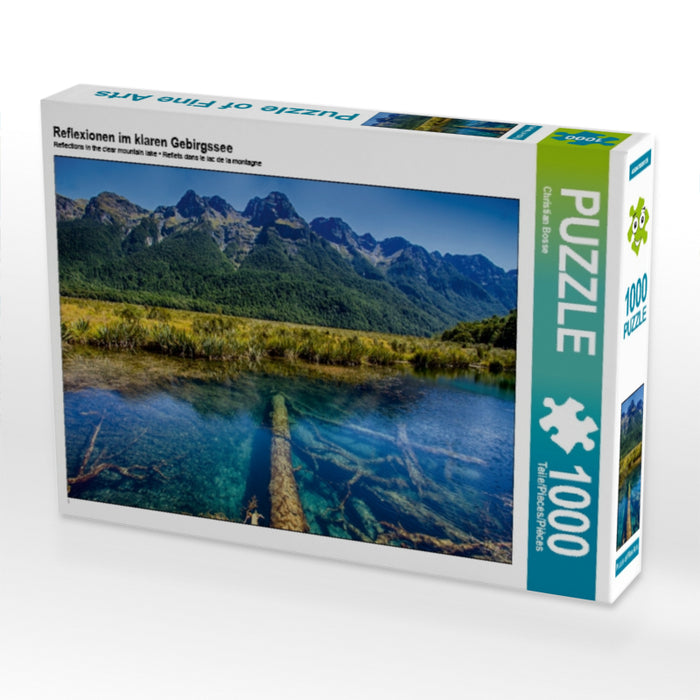 Reflexionen im klaren Gebirgssee 1000 Teile Puzzle quer - CALVENDO Foto-Puzzle'