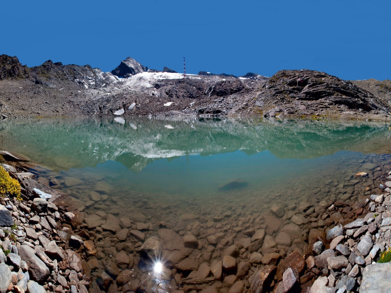 Das Kitzsteinhorn spiegelt sich im Gletschersee 1000 Teile Puzzle quer - CALVENDO Foto-Puzzle'