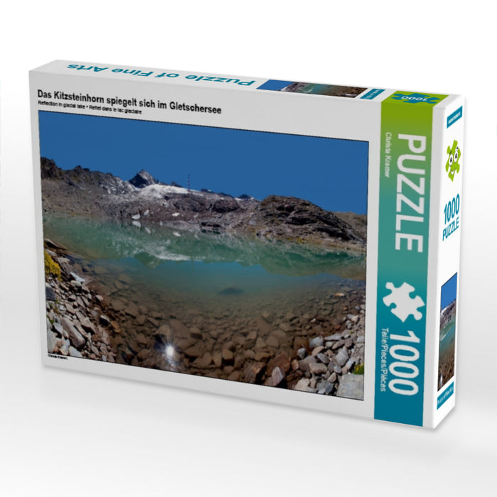 Das Kitzsteinhorn spiegelt sich im Gletschersee 1000 Teile Puzzle quer - CALVENDO Foto-Puzzle'