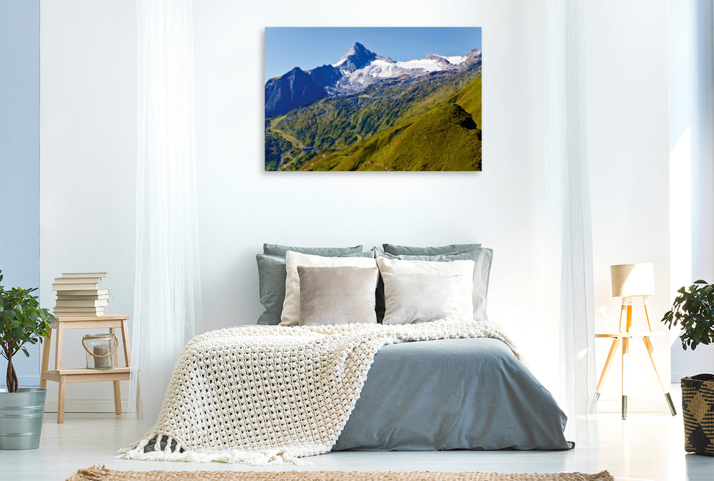 Premium Textil-Leinwand Premium Textil-Leinwand 120 cm x 80 cm quer Ein Sommertag auf dem Kitzsteinhorn