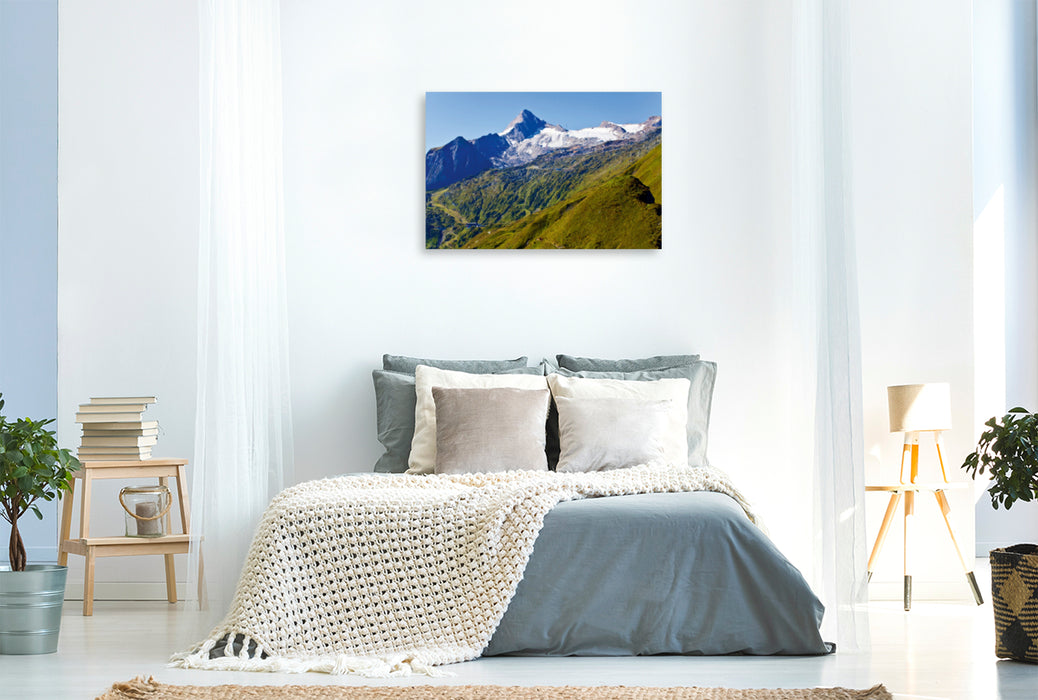 Premium Textil-Leinwand Premium Textil-Leinwand 120 cm x 80 cm quer Ein Sommertag auf dem Kitzsteinhorn