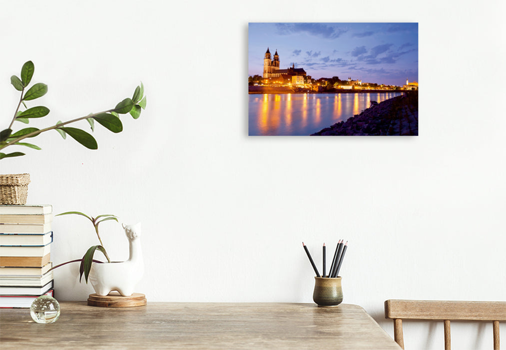 Premium textile canvas Premium textile canvas 120 cm x 80 cm across Magdeburg 