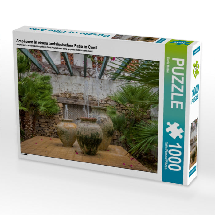 Amphoren in einem andalusischen Patio in Conil 1000 Teile Puzzle quer - CALVENDO Foto-Puzzle'
